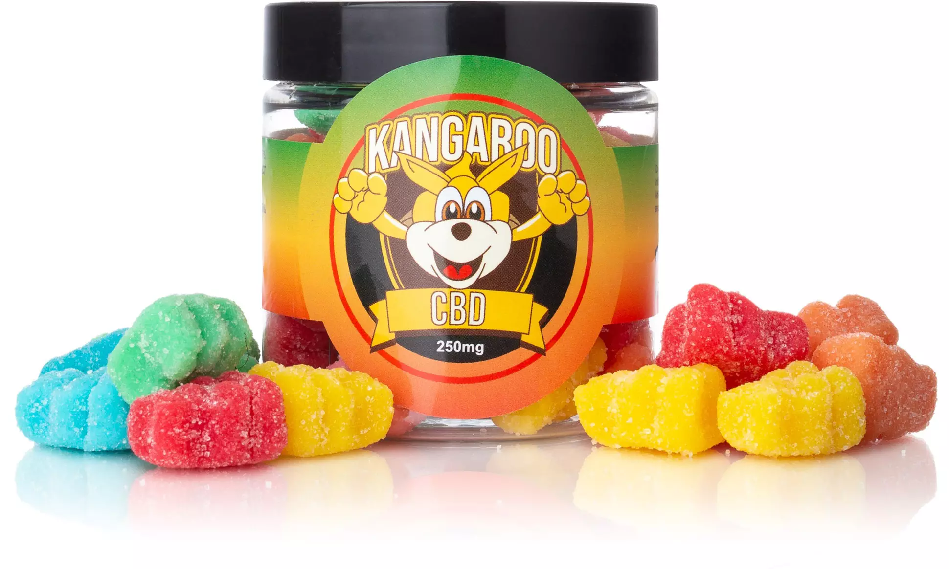 Potent Organic CBD Infused Sour Gummy Bears (250mg-5000mg) from Kangaroo CBD