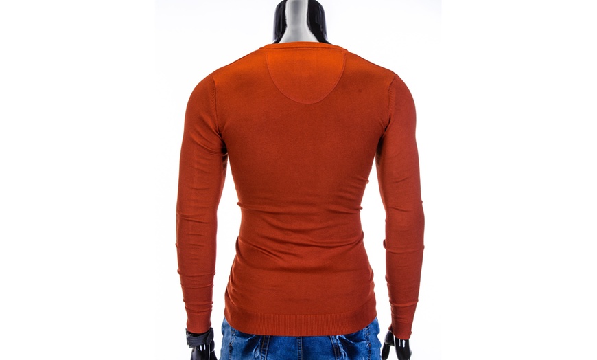 Image 12: Men's V-Neck Sweater