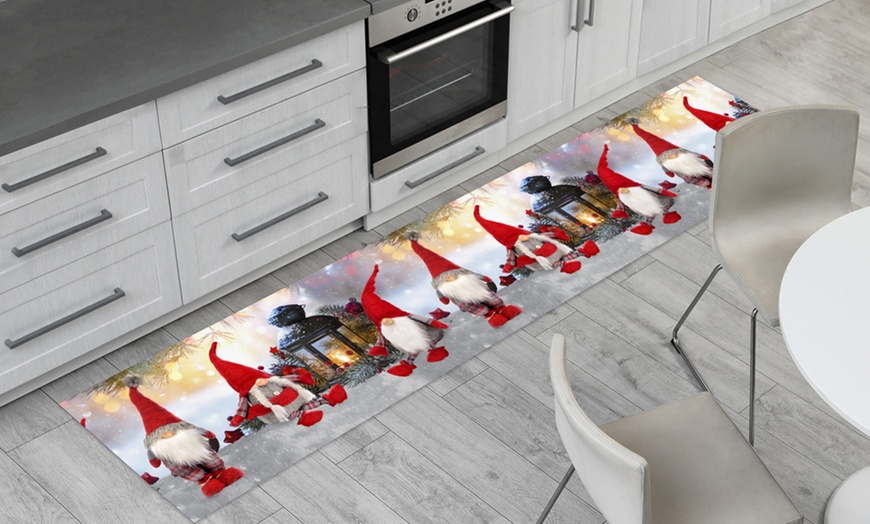 Image 3: Tappeto passatoia in stile natalizio Made in Italy