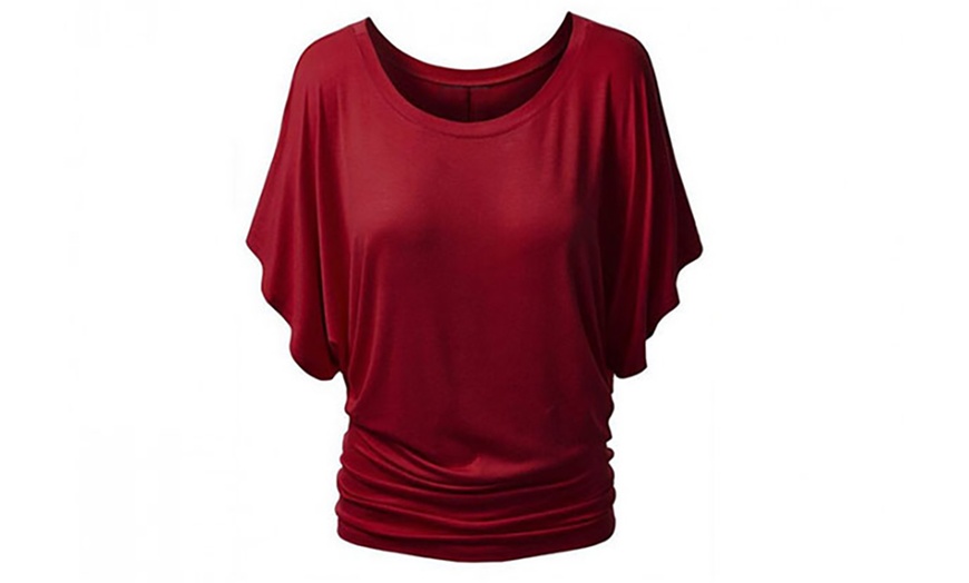 Image 5: Oversized Batwing Sleeve Top