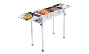 Portable Stainless Steel Barbecue Charcoal Grill