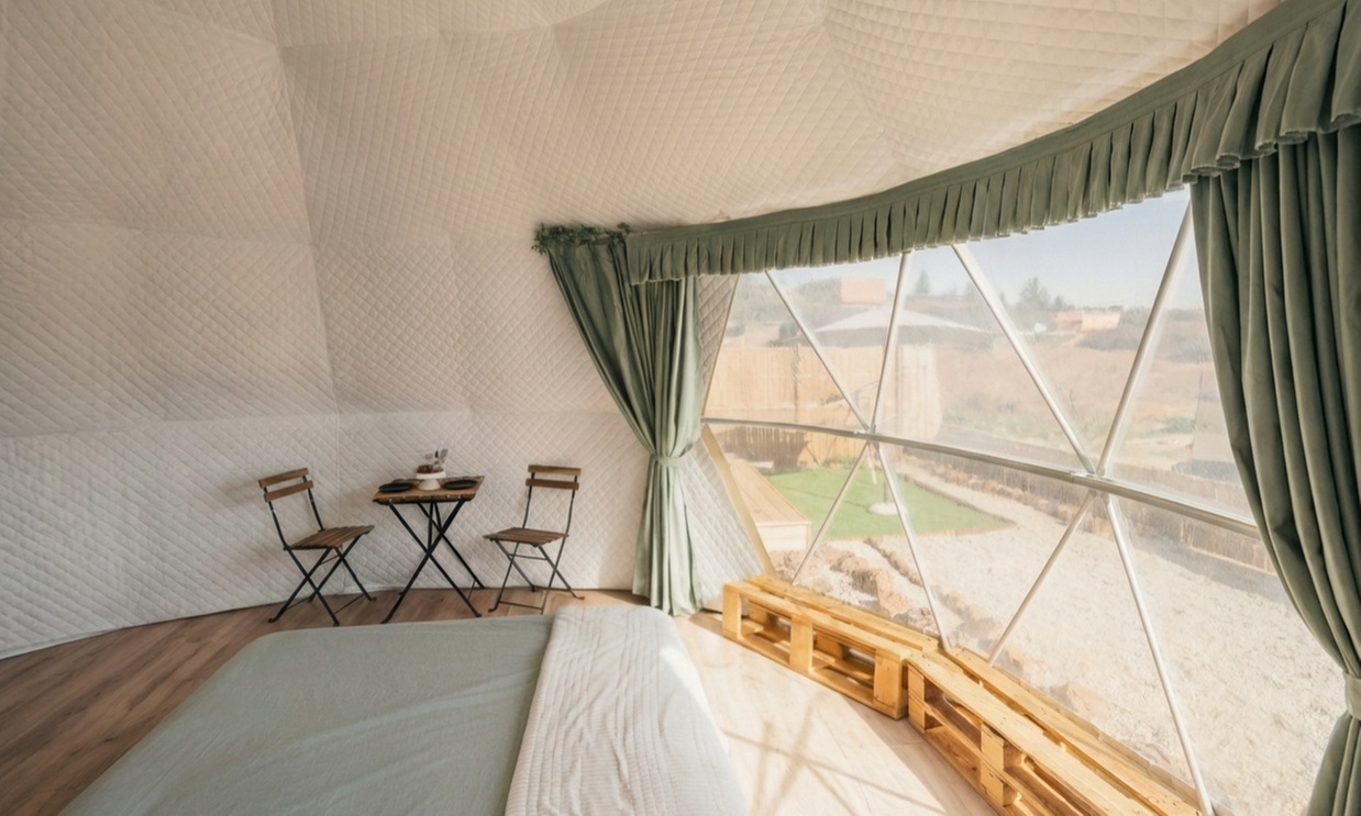 Noche bajo las estrellas en hotel burbuja con degustación