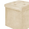 Image 18: Pouf carré de 38 cm en velours Milo