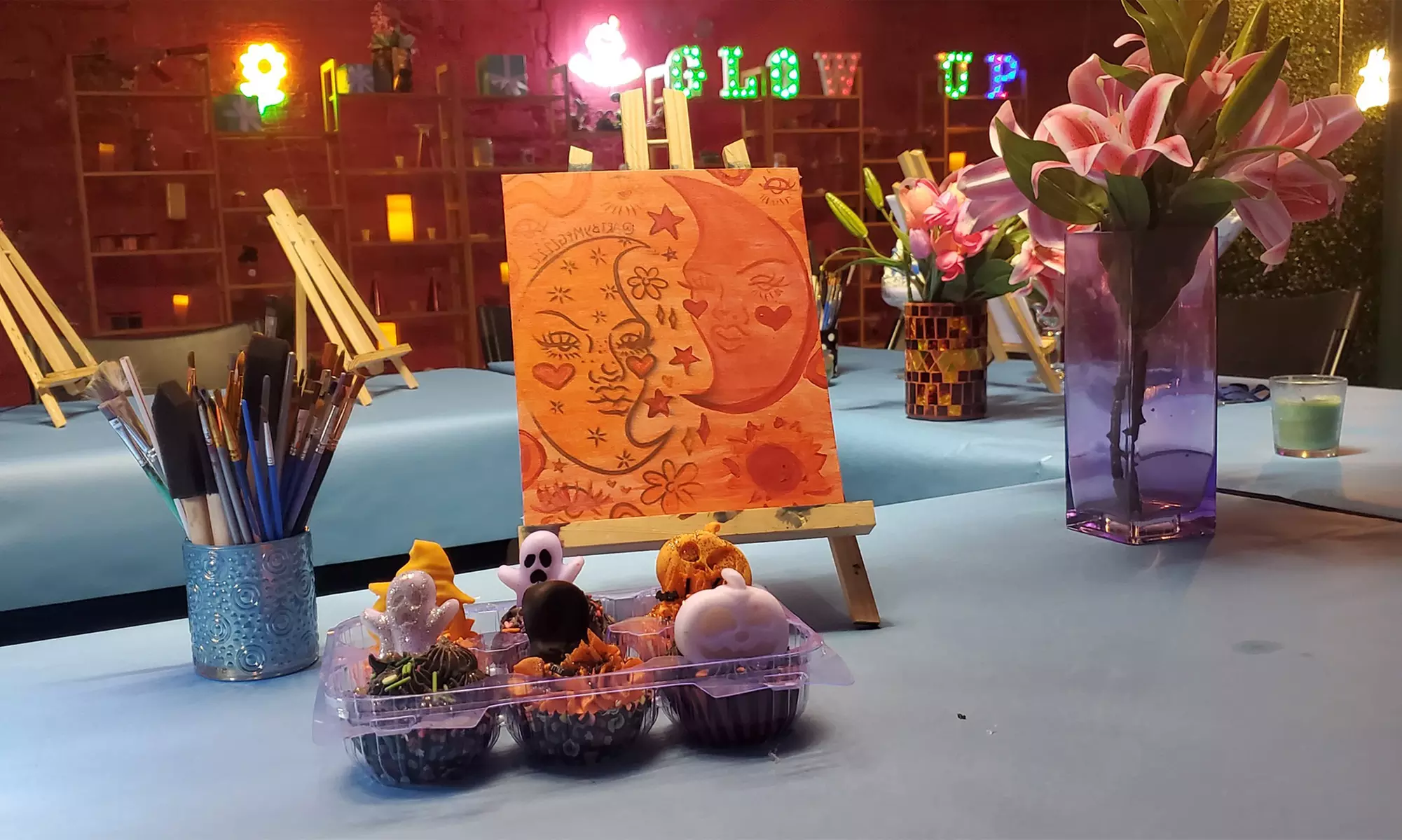 Pretty Pumpkin Painting & Spooky Cupcake Candle Making!