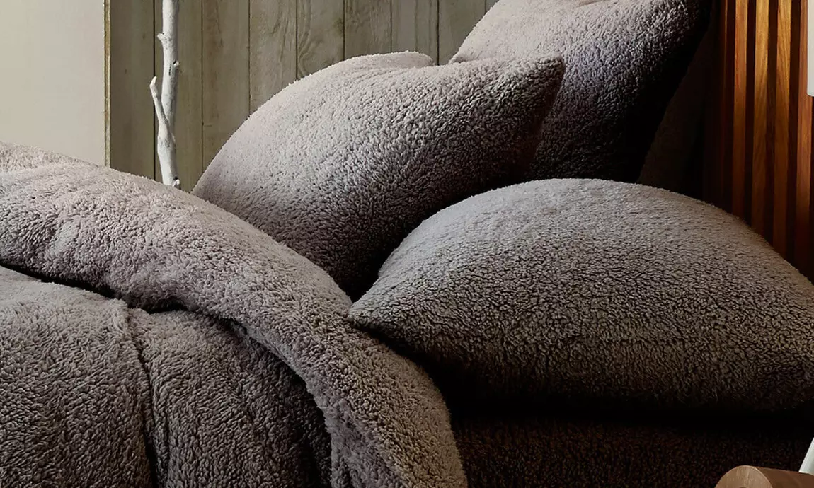 Gaveno Cavailia Fluffy Teddy Bear Fleece Thermal Soft Duvet Cover Set