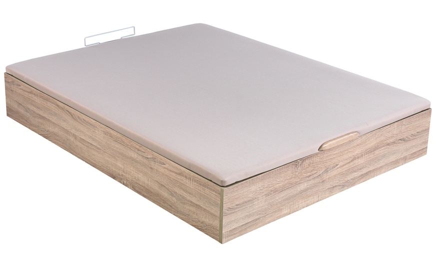 Image 3: Canapé Abatible Altura 32cm ENVIO, MONTAJE Y RECOGIDA ANTIGUO GRATIS, Gran Capacidad, Madera, Tapa 3D, Natural