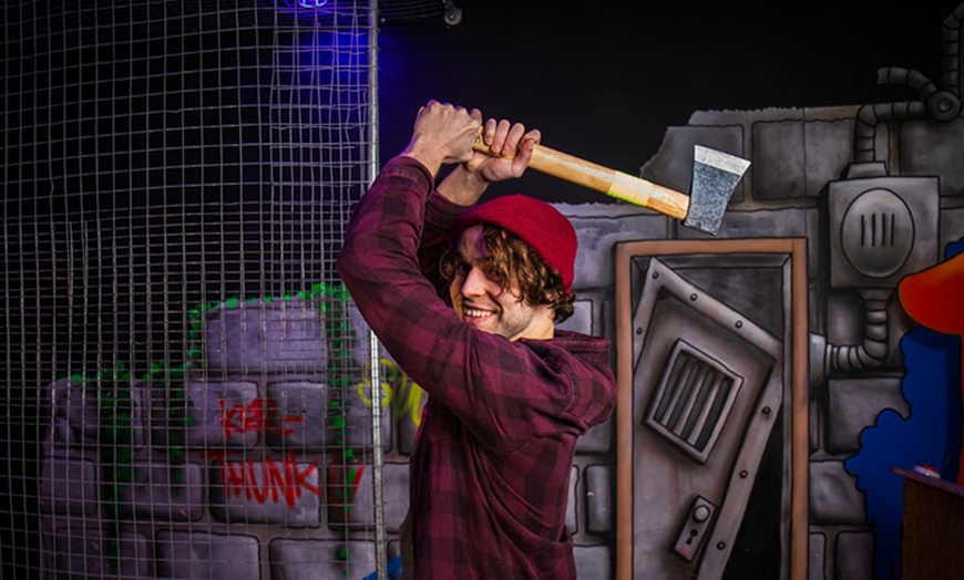 Image 2: Epic Axe Throwing or Axe + Escape Room for 2–4 at Eat Sleep Axe