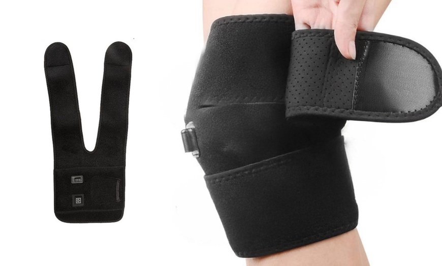 Image 1: One or Two Packs of USB Heating Knee Braces