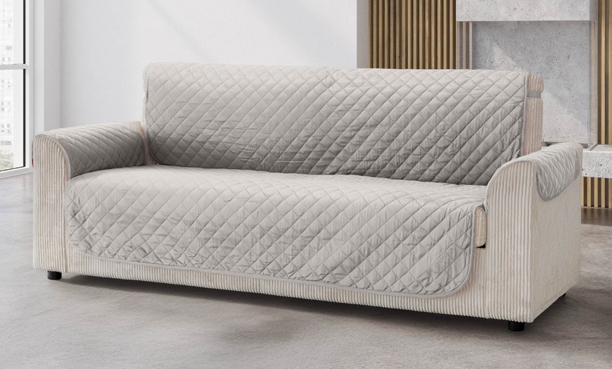 Image 13: Copridivano trapuntato antmacchia