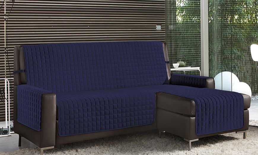 Image 10: Omkeerbare gewatteerde bankhoes