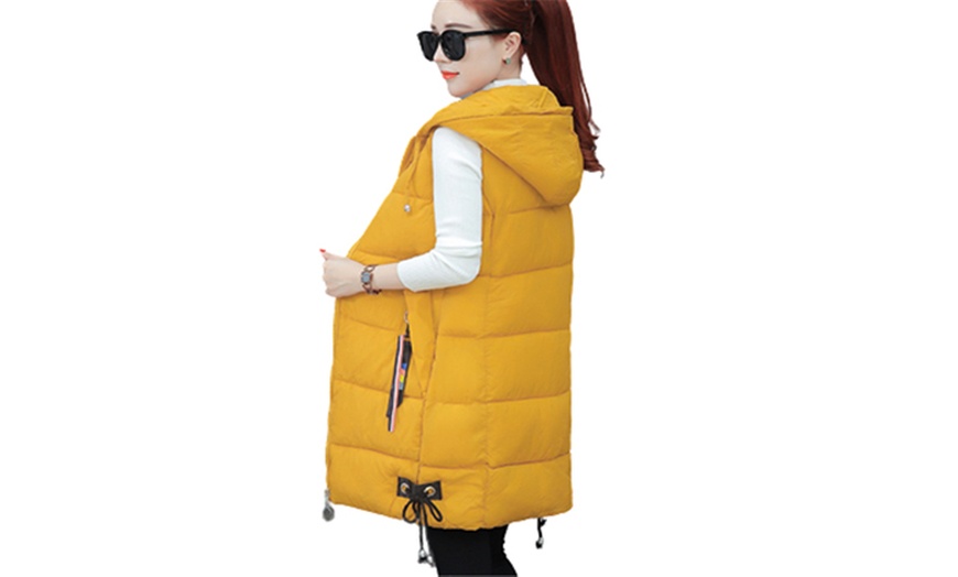 Image 7: Women's Padded Gilet Long Line Body Warmer
