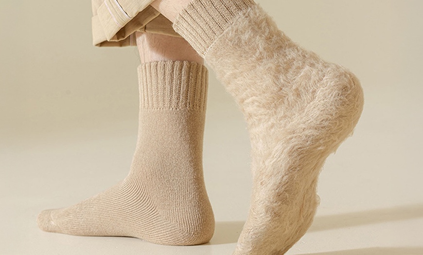 Image 4: Pair of Six Warm Thermal Fleece Winter Socks 