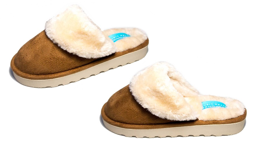 Image 2: Women's Faux Fur Mules