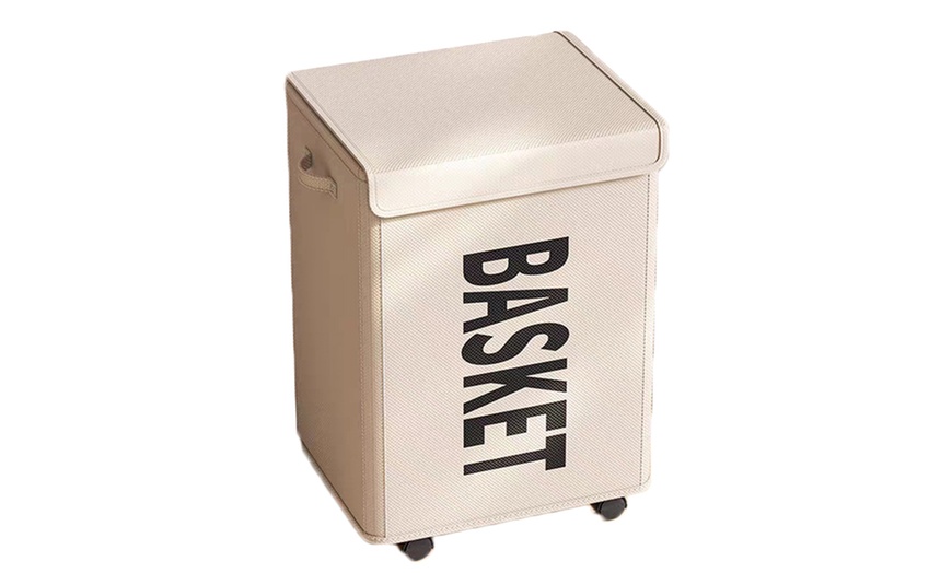 Image 2: Under Desk Rolling Cart with Lid