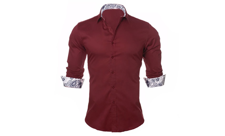 Image 9: Camicia da uomo con fantasia