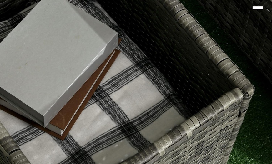 Image 6: Outsunny 3-Piece Rattan Effect Bistro Set