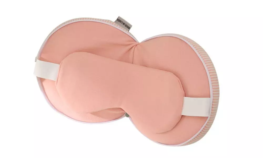 Two-in-One Foldable Travel Pillow with Eye Mask