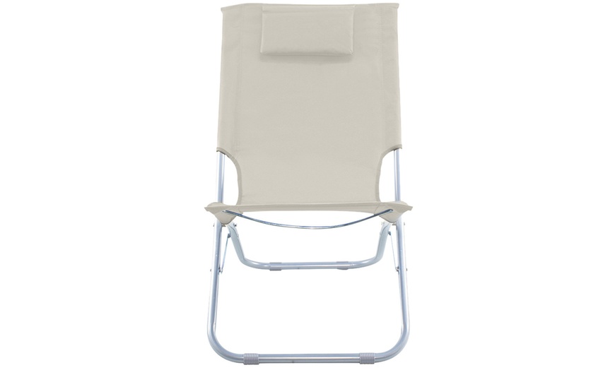 Image 4: Zilveren 'Giga'-opvouwbare strandstoel