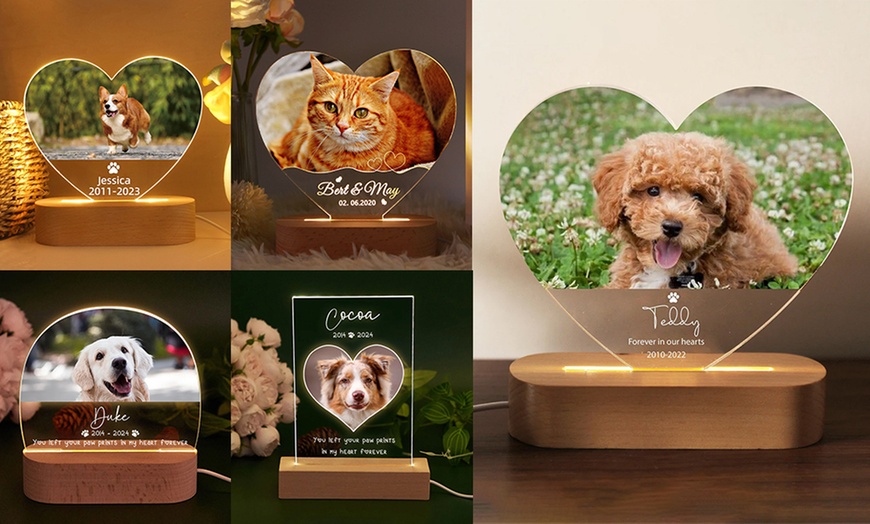 Image 5: Personalized Pet Memorial Night Light from Justyling