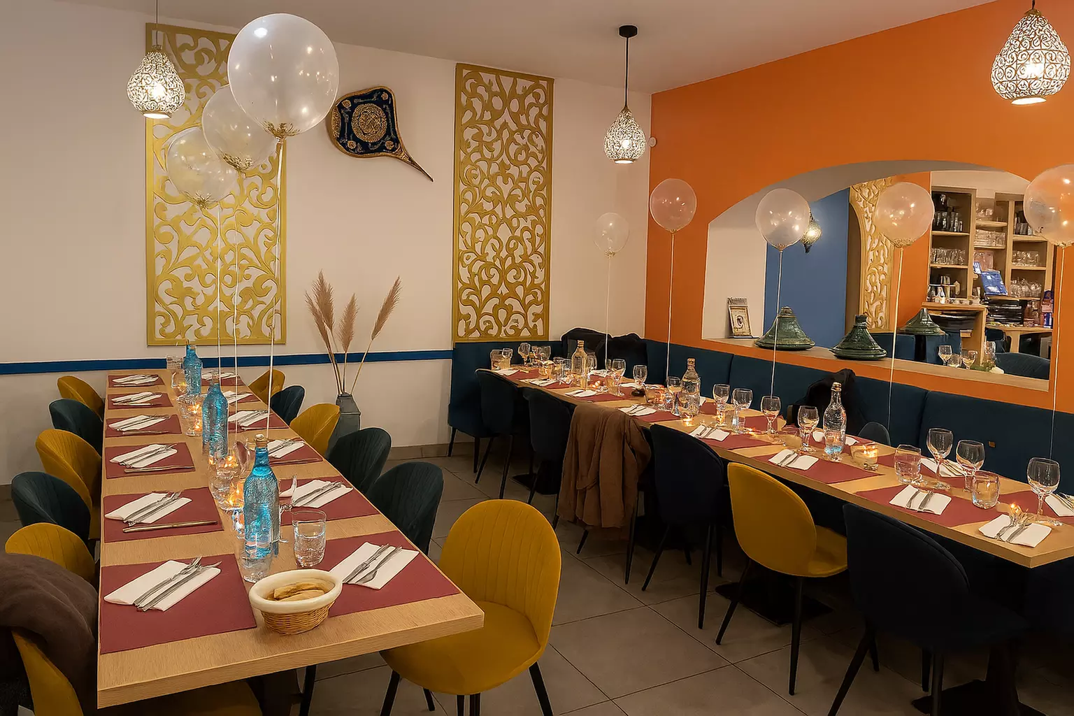 Menu marocain au choix en 2 ou 3 services pour 2 ou 4 personnes