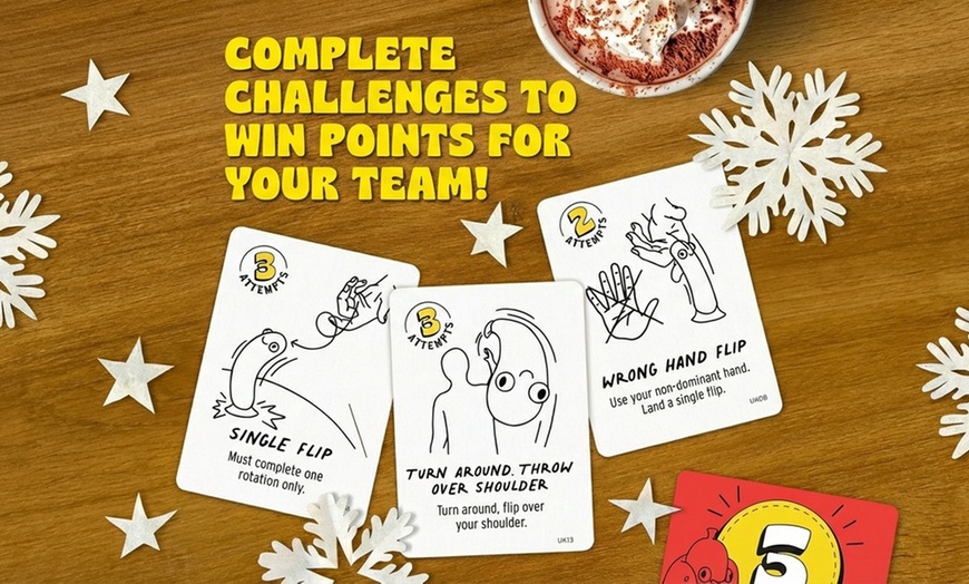 Image 4: Race to Flip 'Em and Stick 'Em Family Party Game for All Ages