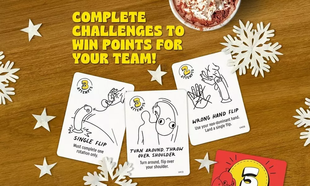 Race to Flip 'Em and Stick 'Em Family Party Game for All Ages