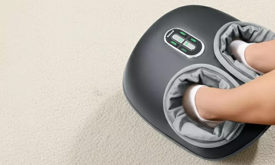 Refurbished Nekteck Shiatsu Foot Massager with Heat and Air Compression Grey