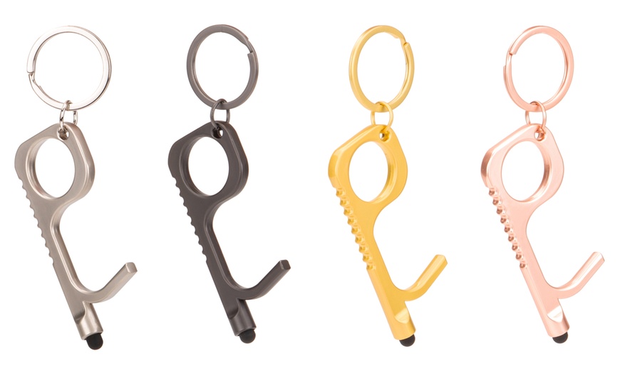 2-Pack Touch-Free Door Opener Multi-Purpose Key Chain | Groupon