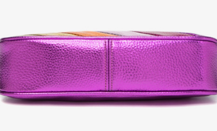 Image 11: Rainbow Quilted PU Shoulder and Crossbody Bag