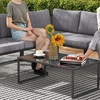 Image 2: Outsunny 3 Piece L Shaped Garden Furniture Set with Cushions