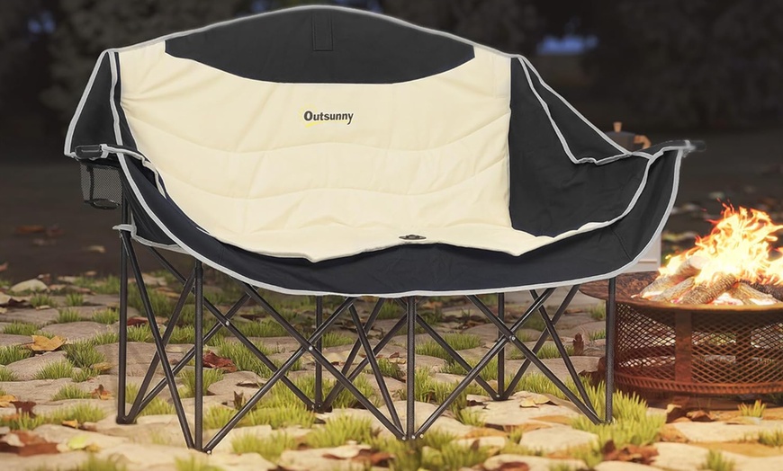 Image 14: Outsunny Double Camping Chair