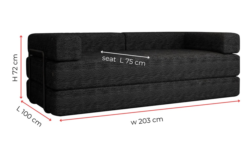 Image 7: Sliding Wardrobes 4 U Three-Seater Smart Convertible Sofabed