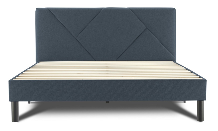 Image 13: Lit design rembourré "Ric" avec rangement intelligent