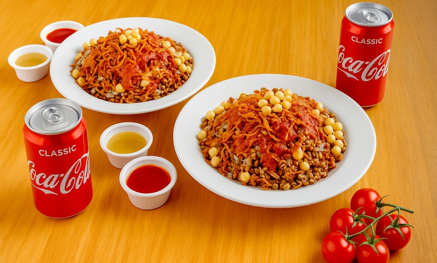 Image 1: Savor Vegan Lunch for 2 With Medium/ Small Koshary and Drinks