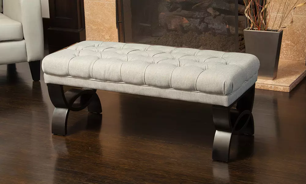 Colette Tufted Ottoman. Multiple Colors Available. - Primary Image