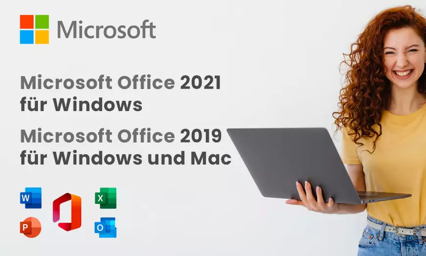 Microsoft Office 2021 (Windows) oder 2019 (Mac oder Windows) inkl. Onlinekurs (bis zu 96% sparen) - Primary Image
