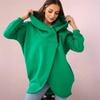 Image 7: Women’s Casual Hooded Fleece-lined Solid Color Sweatshirt Jacket