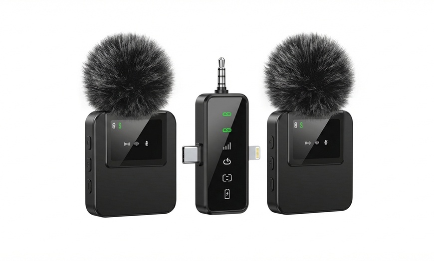 Image 10: 3-in-1 Professional Wireless Lavalier Microphone - Noise Cancelling Mic