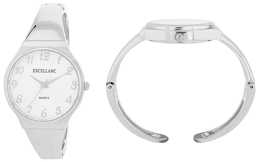 Image 11: Reloj de pulsera analógico con piedras brillantes de Excellance