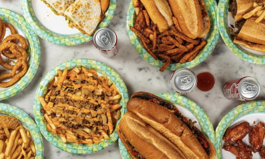 Image 3: Traditional Cheesesteaks with a Large Fry, Drinks & a Medium Ice Cream