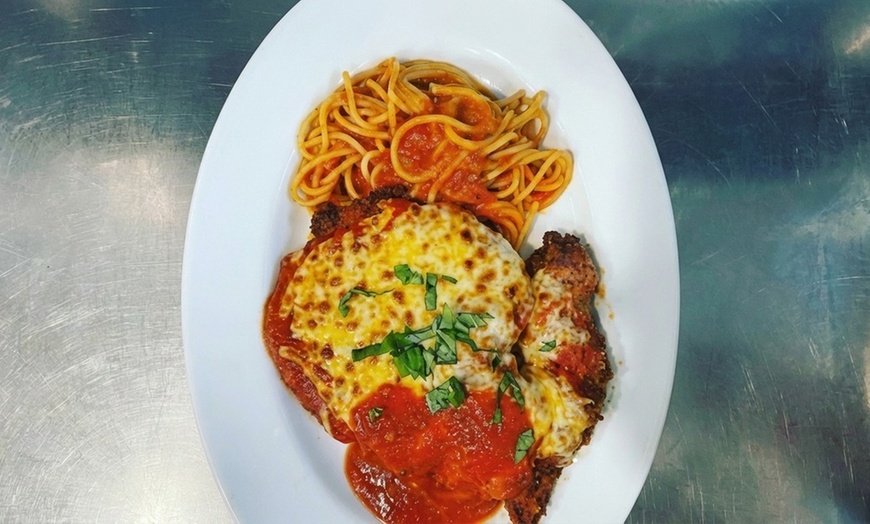 Image 3: Delicious Pasta with Flavorful Meatballs & Fresh Salads for Sharing
