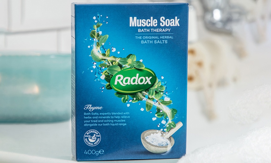 Image 6: Radox Bath Therapy Muscle Soak Herbal Bath Salts 400g