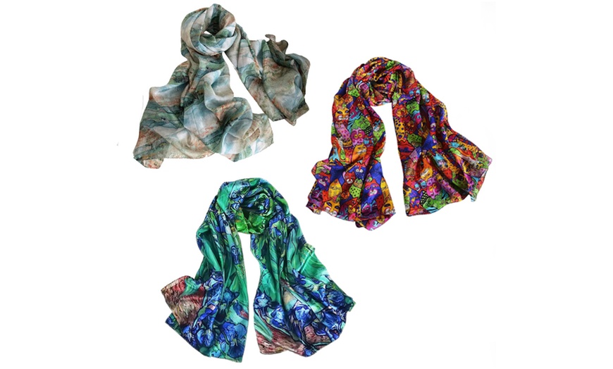 Image 2: Luxe zijden sjaal