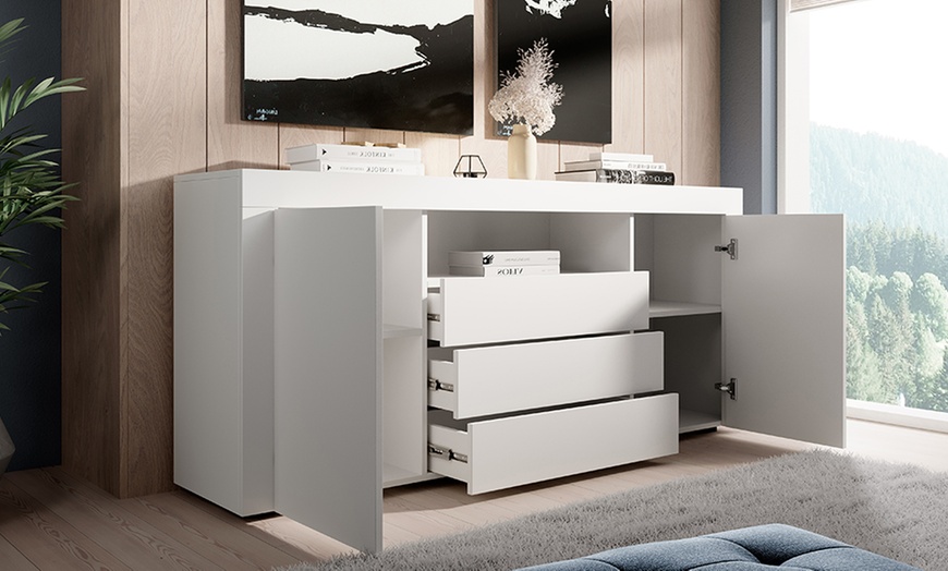 Image 4: Credenza Yanis con 3 cassetti e 2 ante