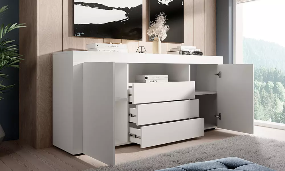 Credenza Yanis con 3 cassetti e 2 ante