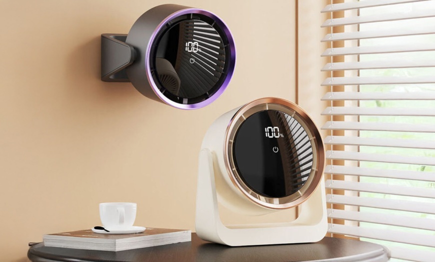 Image 1: Mini Rechargeable Desktop Fan