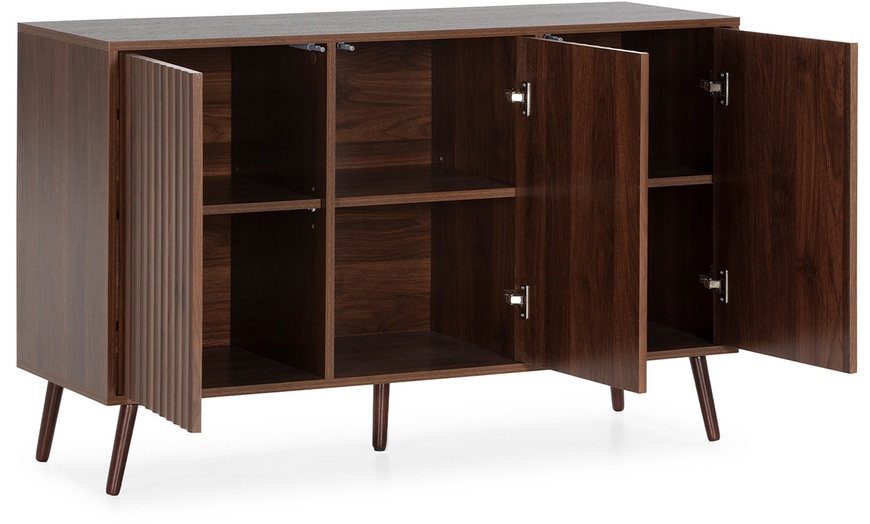 Image 16: Buffet Lluvia à 3 portes effet scié et design minimaliste