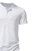 Image 3: Men's Solid Colour Henley Collar Polo T-Shirt