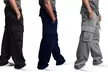 3-Piece Men's Winter Warm Comfy Cargo Pants Functional Pockets for Outdoor Wear  - Second Medium