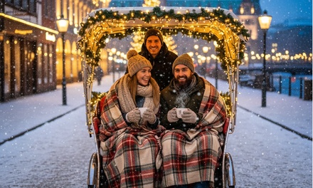 Für 2 Erwachsene: 1,5 Std. winterliche Rikscha Fahrt inkl. Heißgetränk - Rikscha Hamburg